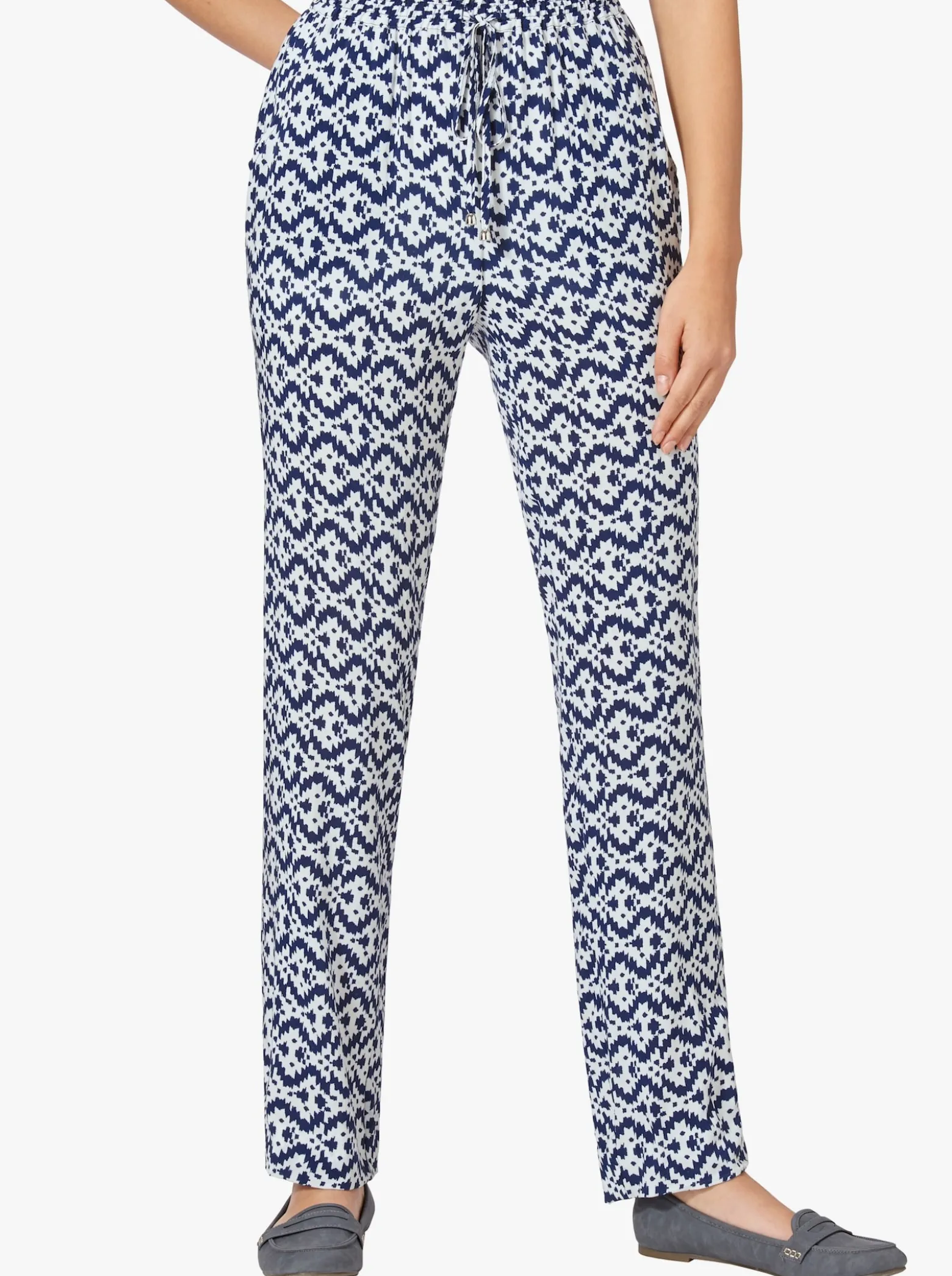 Schlupfhose mit Dehnbund und Bindeband