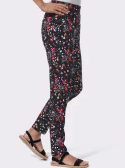 Schlupfhose mit floralem Druck
