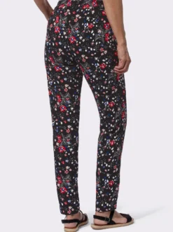 Schlupfhose mit floralem Druck