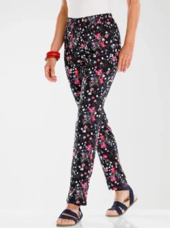 Schlupfhose mit floralem Druck