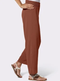 Schlupfhose mit gesmoktem Bund