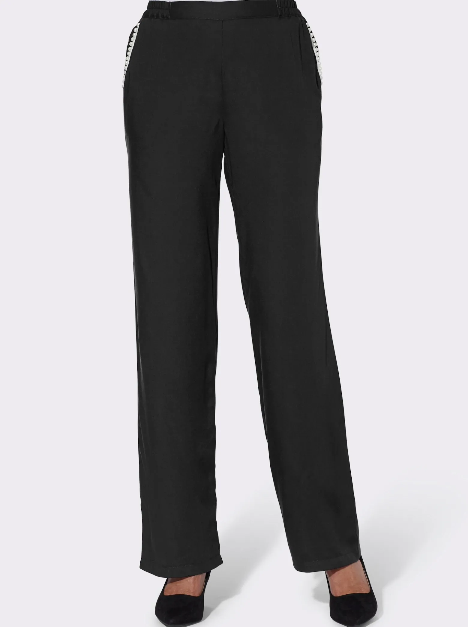 Schlupfhose mit leicht ausgestelltem Bein