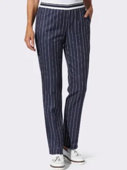 Schlupfhose mit Nadelstreifen-Muster