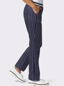 Schlupfhose mit Nadelstreifen-Muster