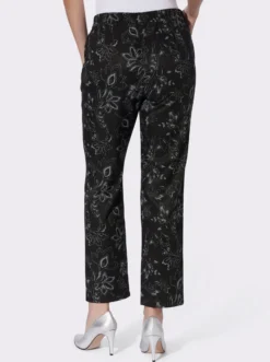 Schlupfhose mit Paisley-Print