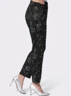 Schlupfhose mit Paisley-Print
