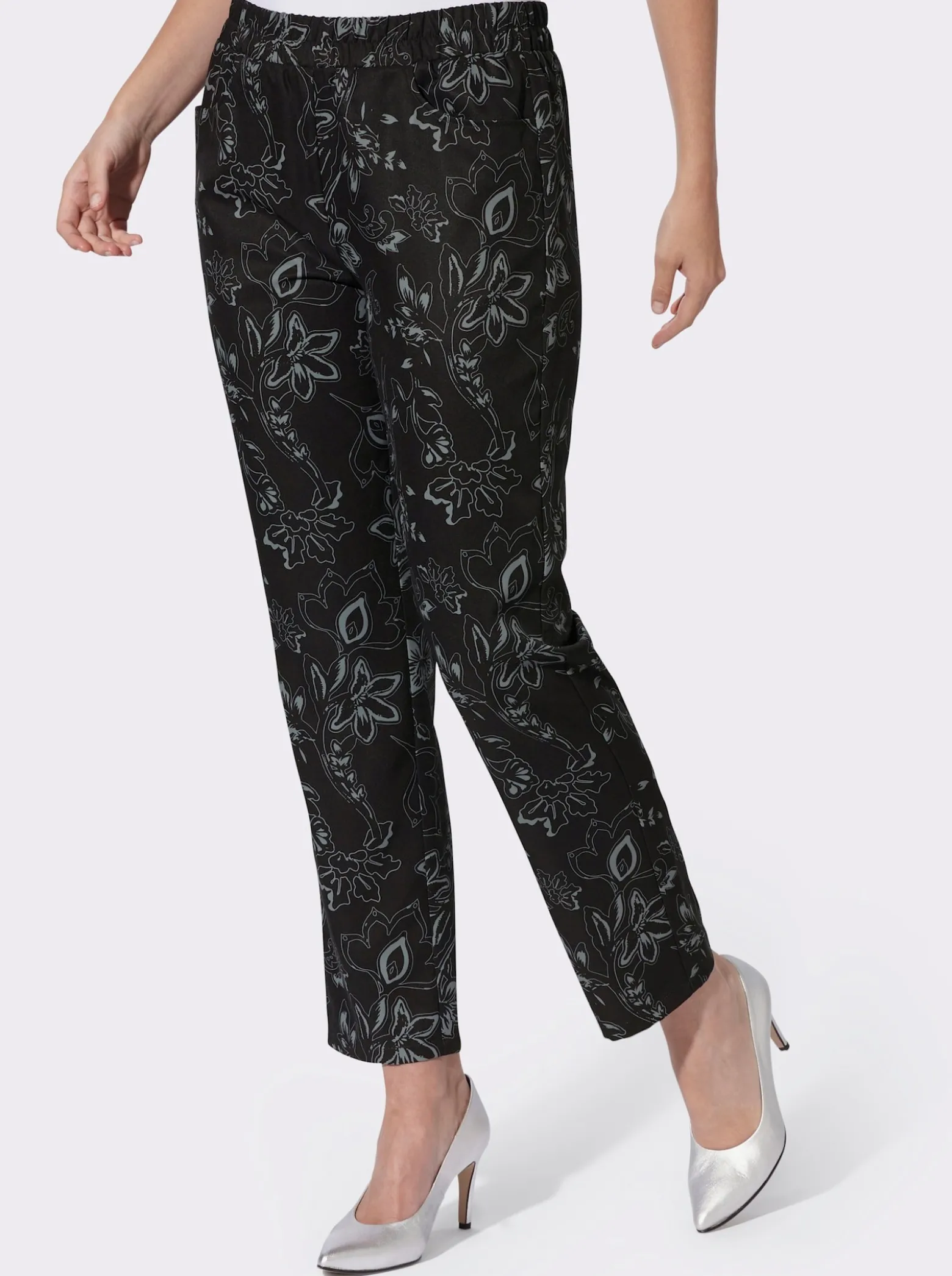 Schlupfhose mit Paisley-Print