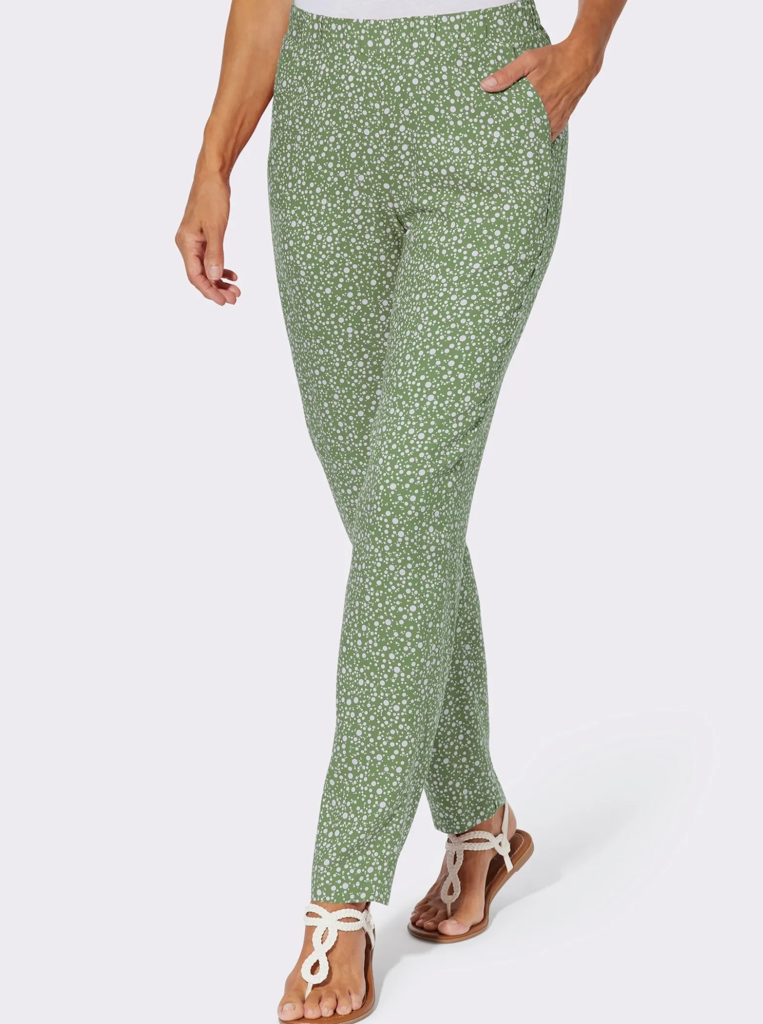 Schlupfhose mit Punktedessin