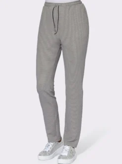 Schlupfhose mit silberfarbenen Galonstreifen