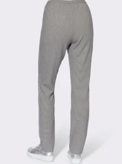 Schlupfhose mit silberfarbenen Galonstreifen