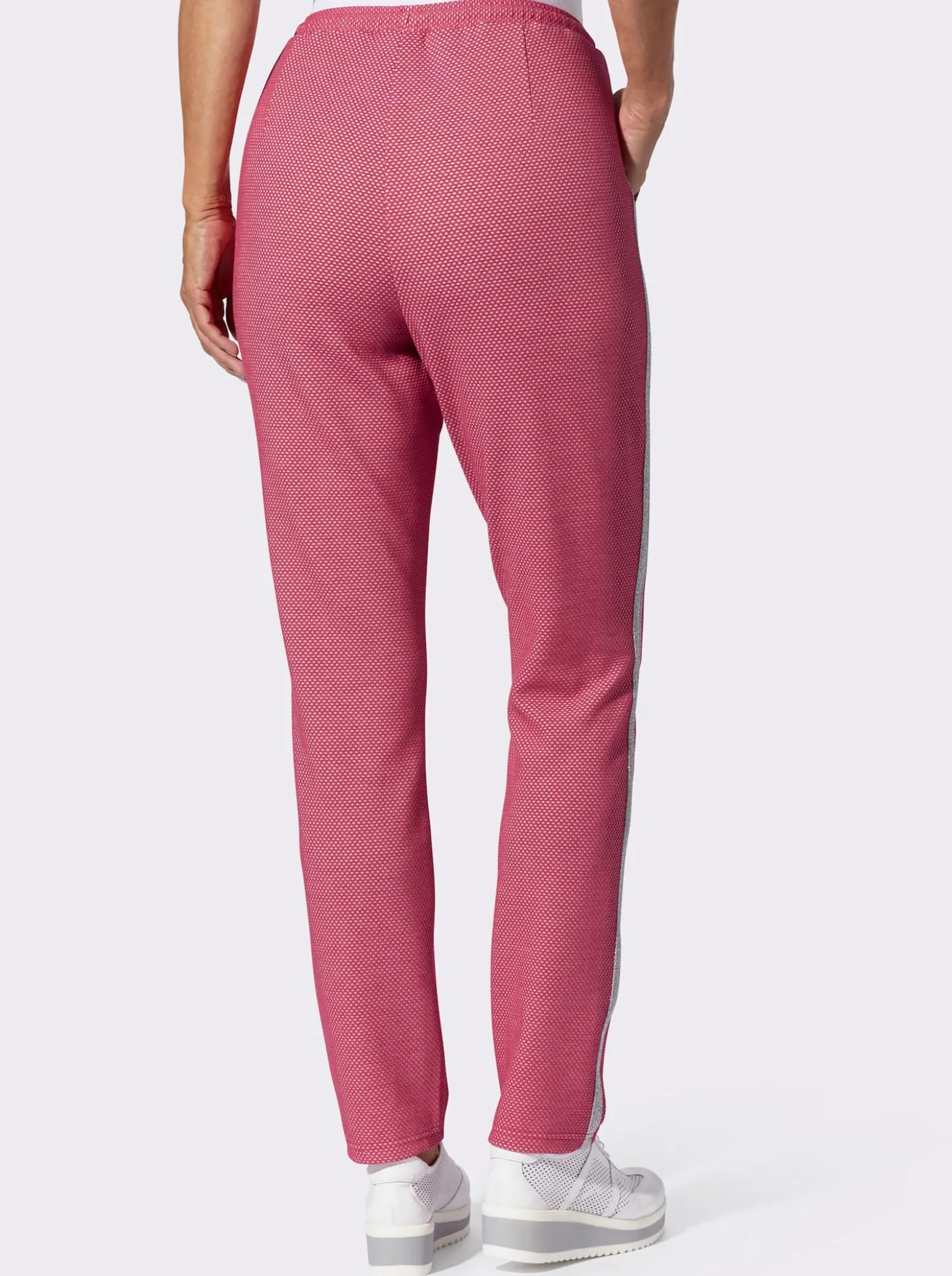 Schlupfhose mit silberfarbenen Galonstreifen