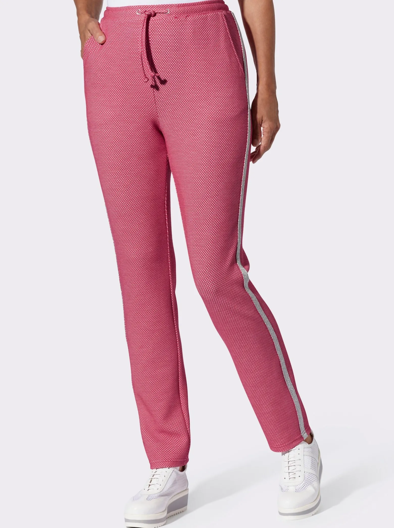 Schlupfhose mit silberfarbenen Galonstreifen