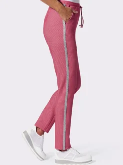 Schlupfhose mit silberfarbenen Galonstreifen
