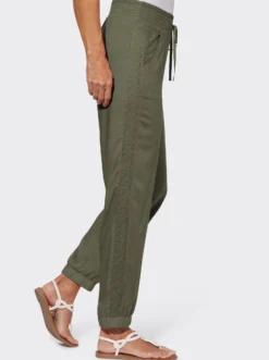 Schlupfhose mit Spitzen-Details
