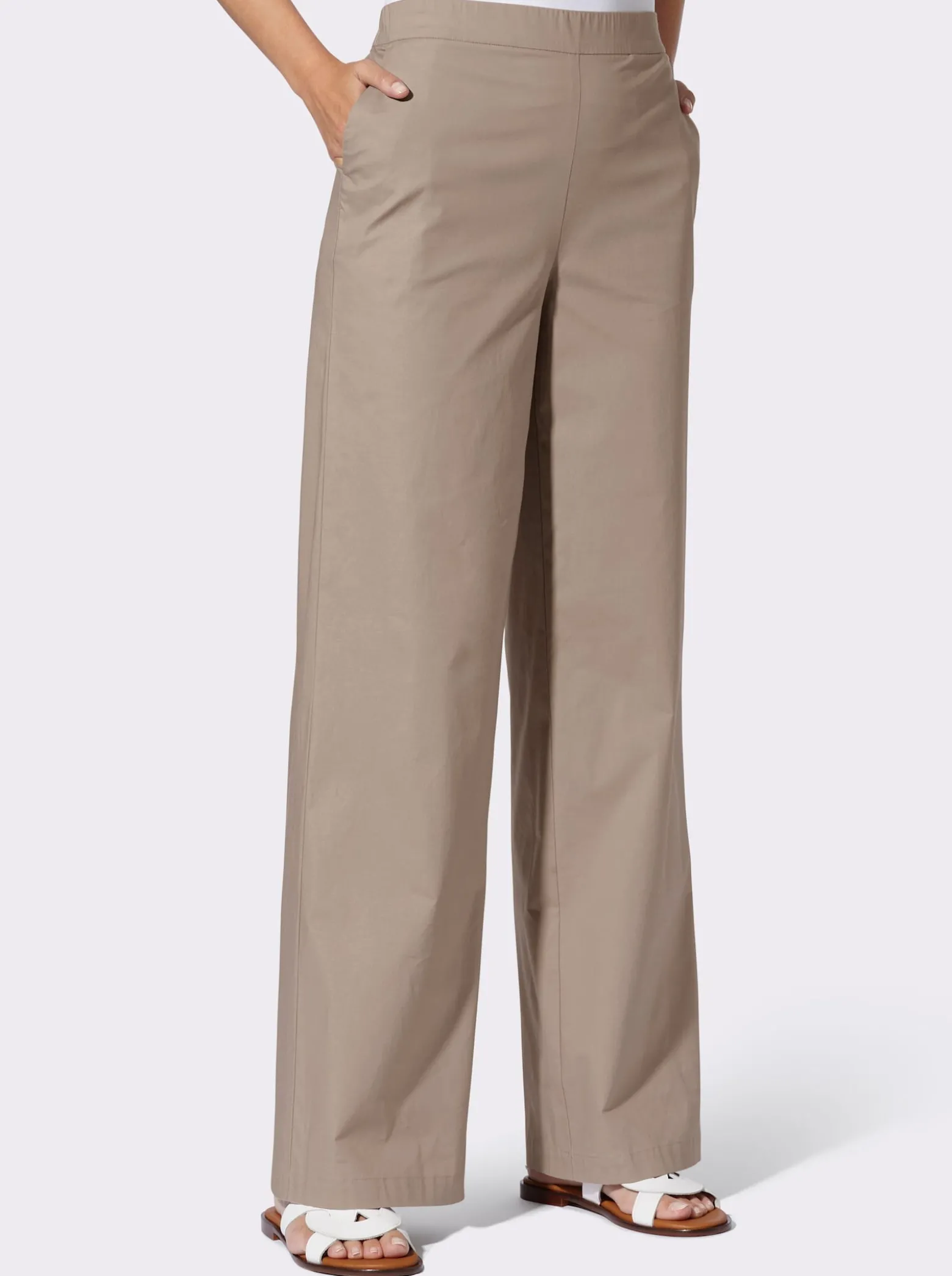 Schlupfhose mit weitem Bein