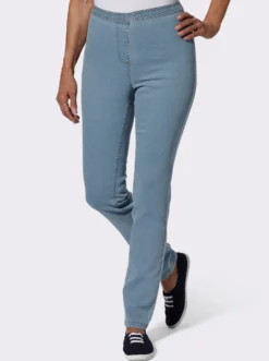 Schlupfjeans in schmaler Form