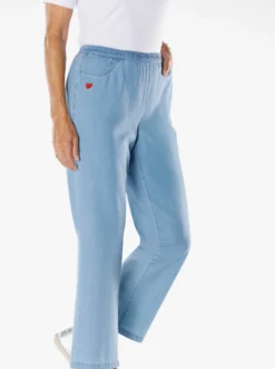 Schlupfjeans in weiter Form