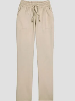 Schlupfjeans mit gesmoktem Bund