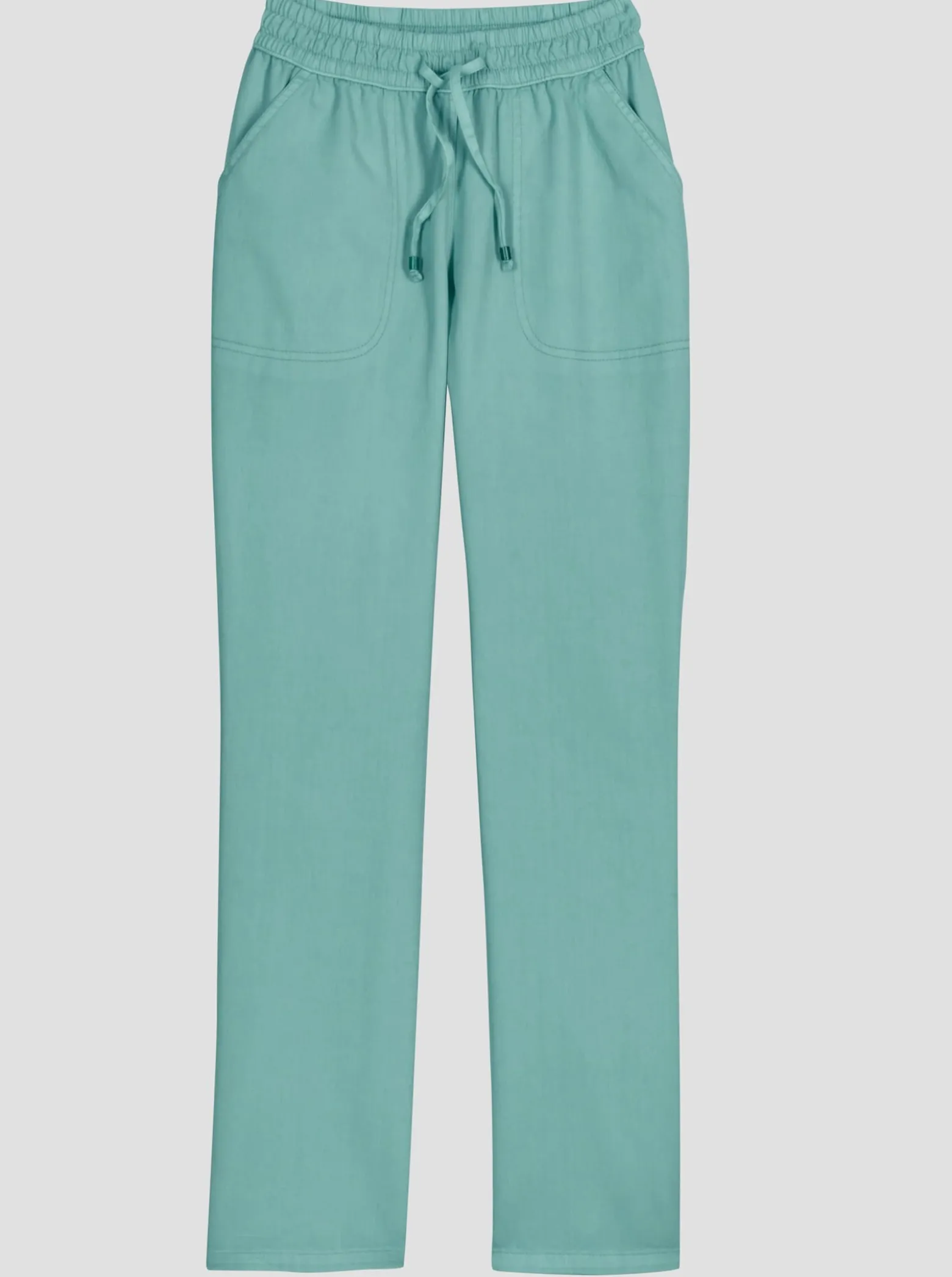 Schlupfjeans mit gesmoktem Bund