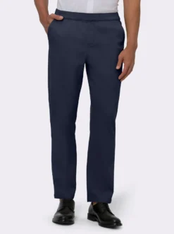 Schlupfjeans mit imitierter Reißverschluss-Blende
