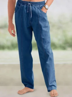 Schlupfjeans mit Kordel