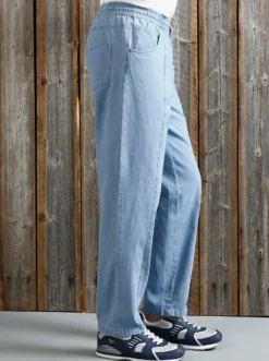 Schlupfjeans mit Kordel