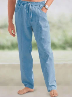 Schlupfjeans mit Kordel