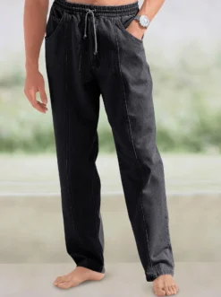 Schlupfjeans mit Kordel