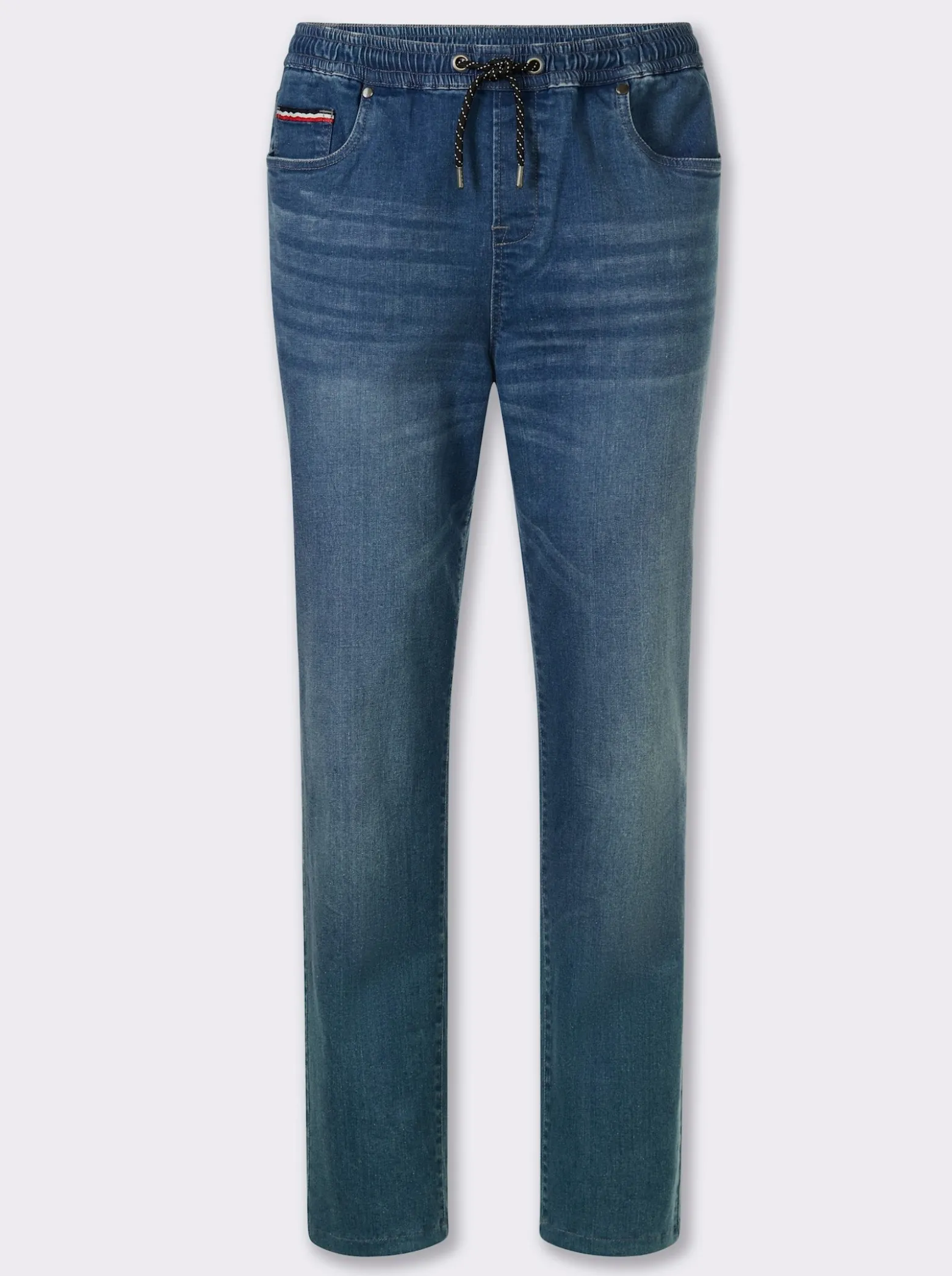 Schlupfjeans mit Kordelzug
