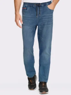 Schlupfjeans mit Kordelzug
