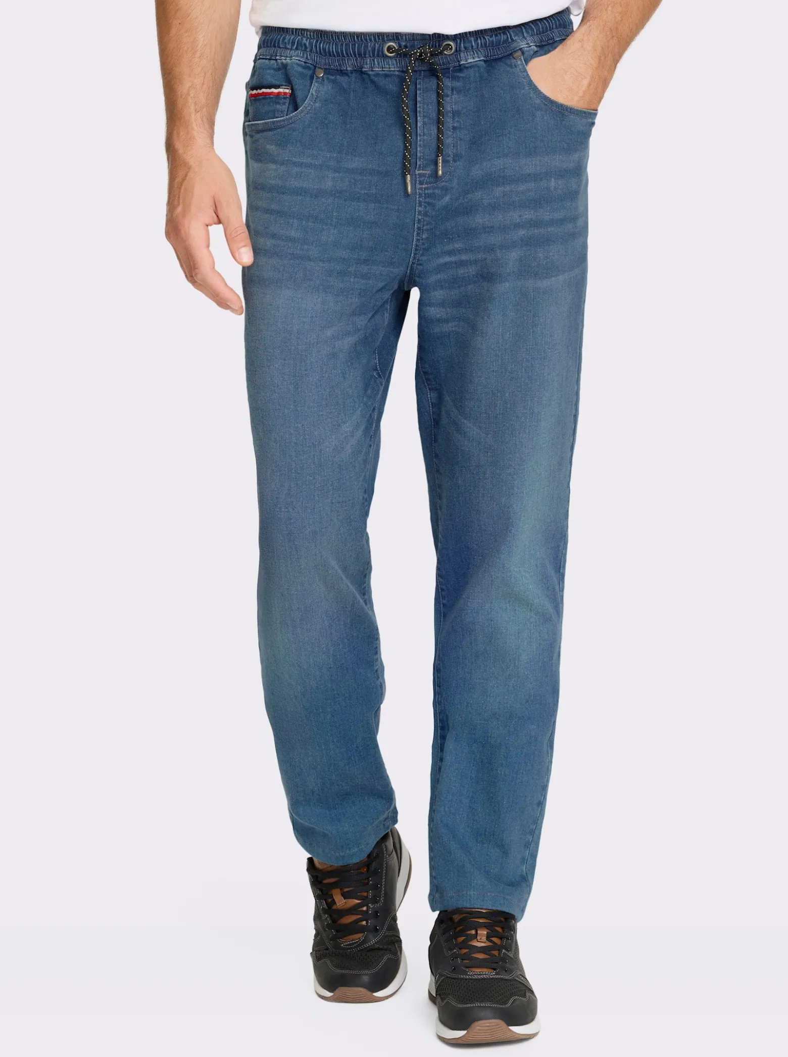 Schlupfjeans mit Kordelzug