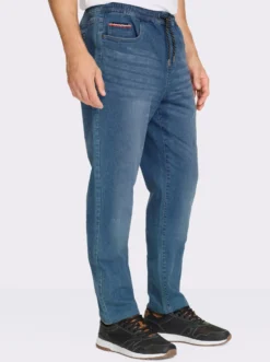 Schlupfjeans mit Kordelzug