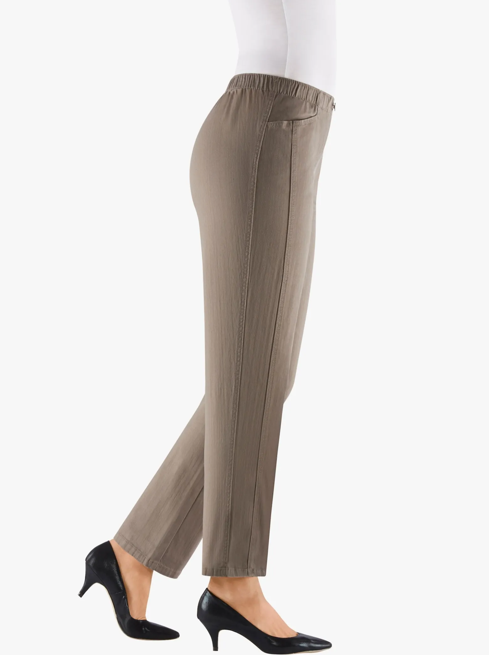 Schlupfjeans mit Rundum-Dehnbund