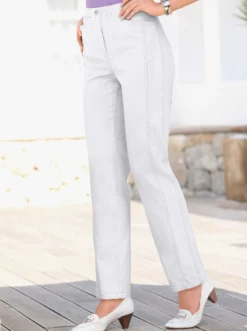 Schlupfjeans mit Rundum-Dehnbund