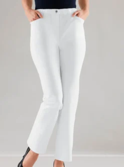 Schlupfjeans mit Rundum-Dehnbund