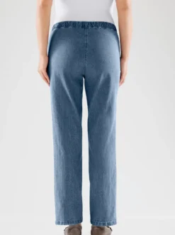 Schlupfjeans mit Rundum-Dehnbund