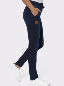 Schlupfjeans mit Tunnelzug und Bindeband