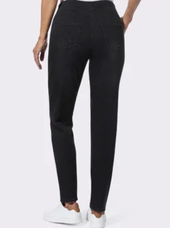 Schlupfjeans mit Tunnelzug und Bindeband