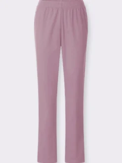 Schlupfjeans mit weitem Bein