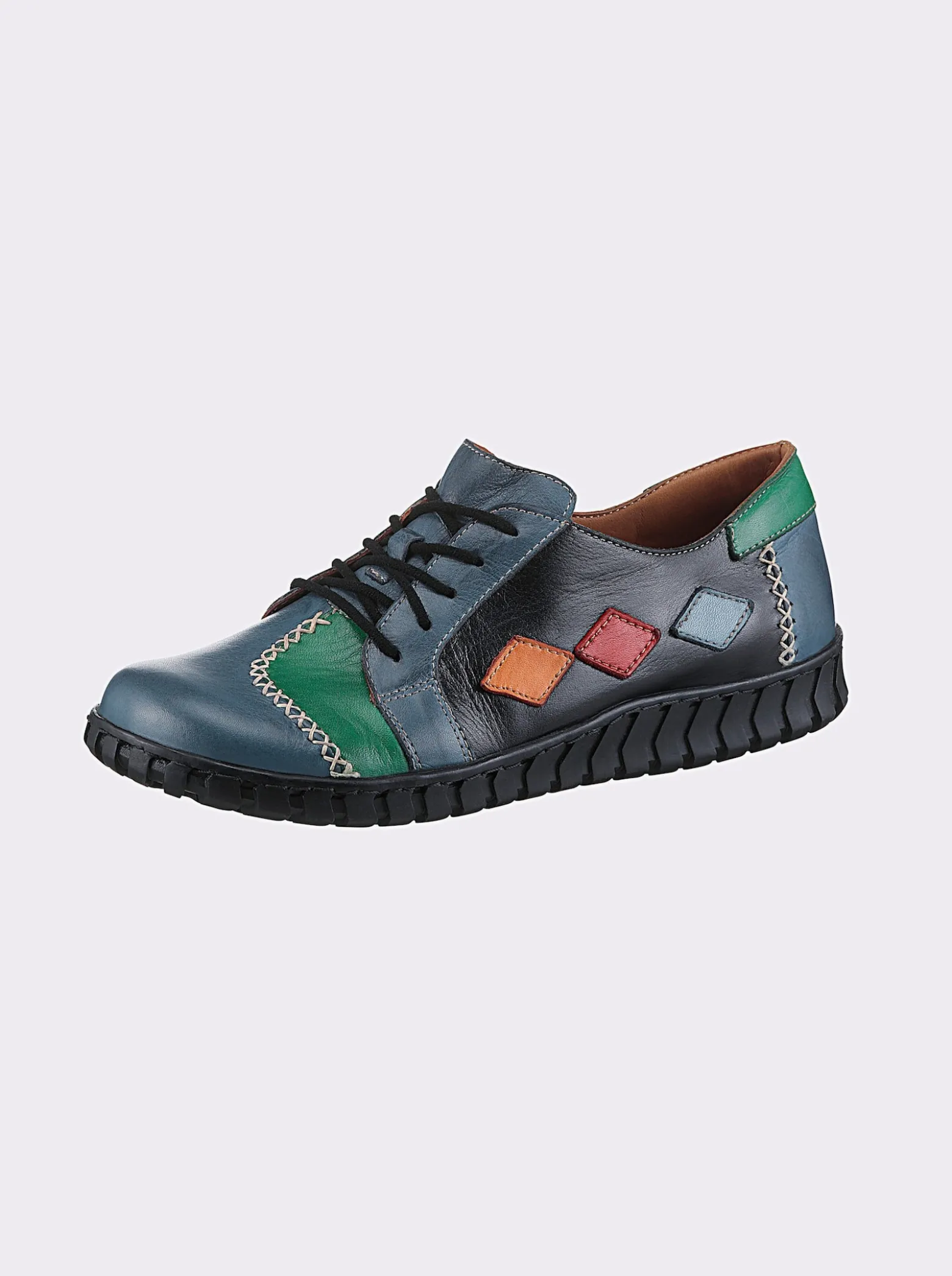 Schnürschuh mit seitlichem Reißverschluss