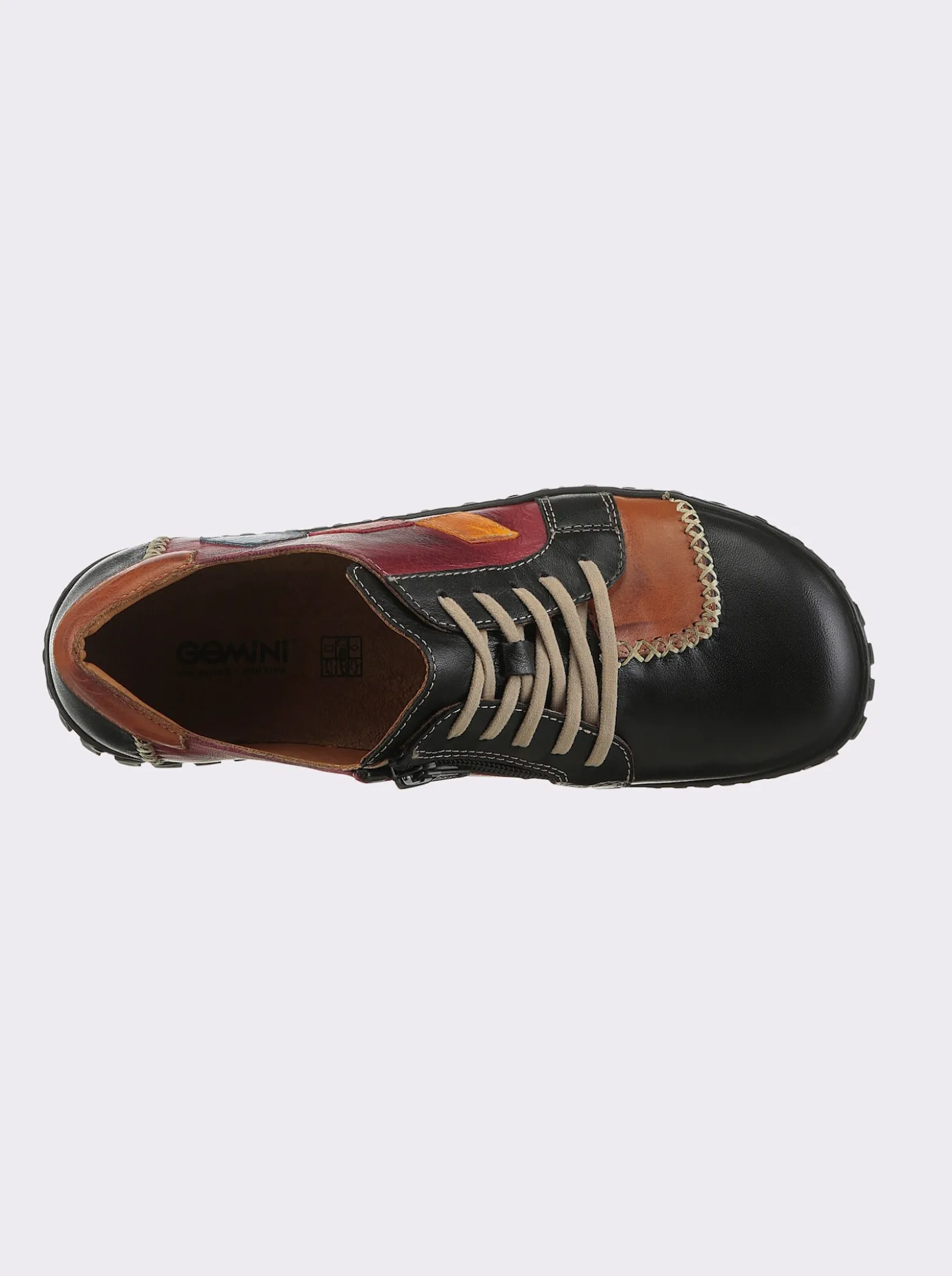 Schnürschuh mit seitlichem Reißverschluss