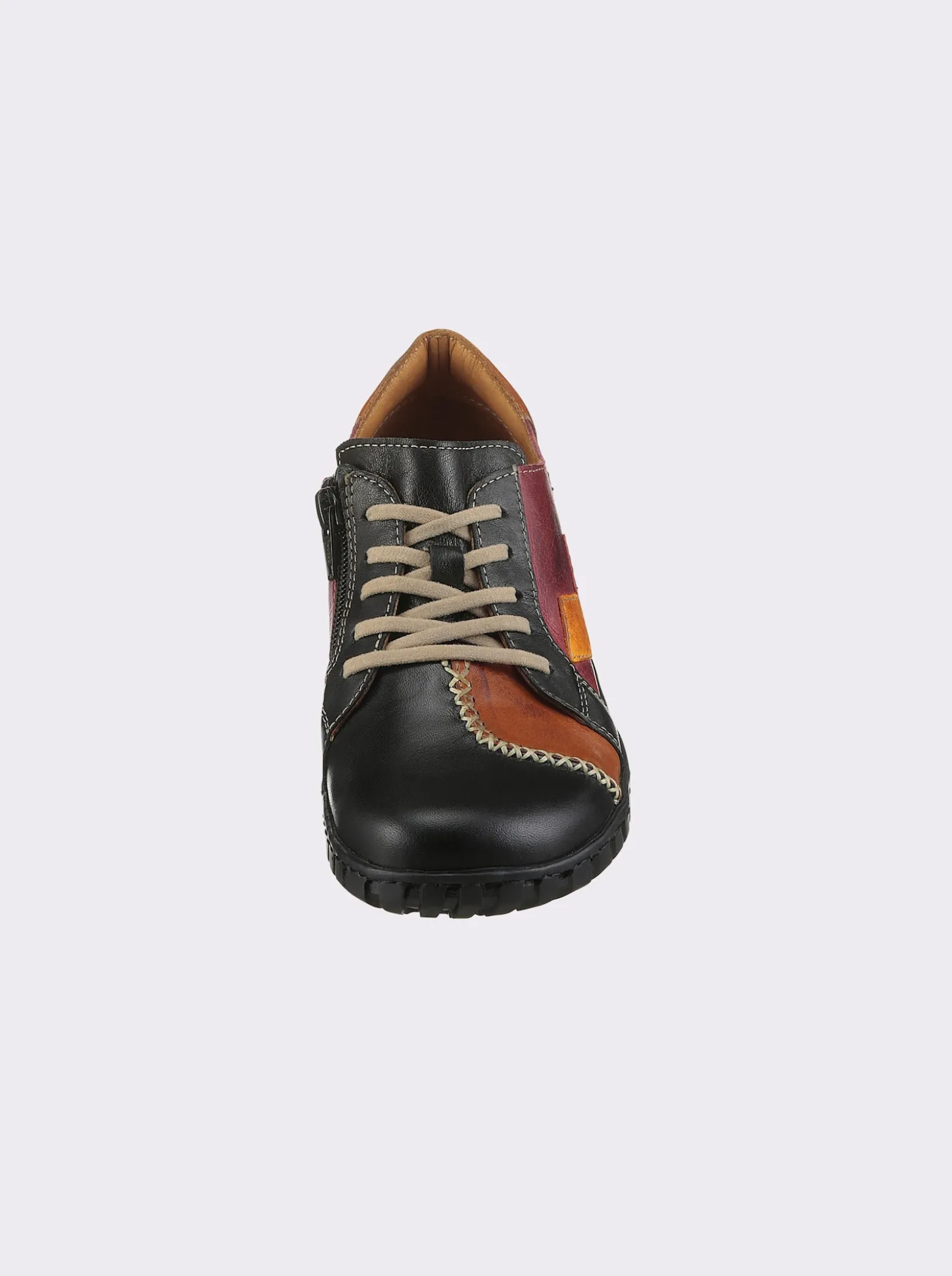 Schnürschuh mit seitlichem Reißverschluss