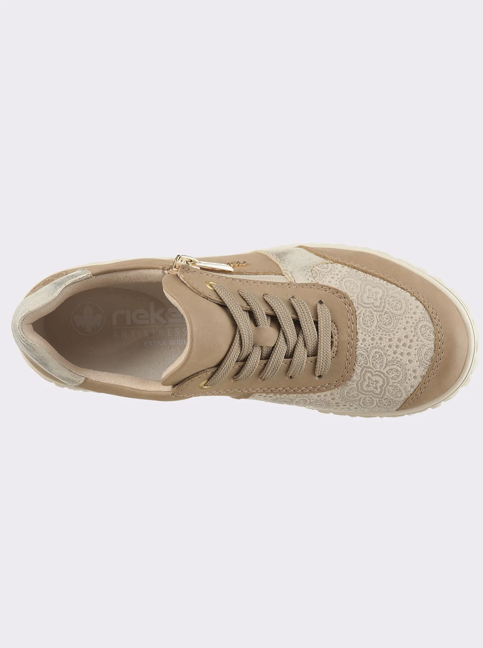 Schnürschuh mit Stretch-Einsatz, für kräftige Füße