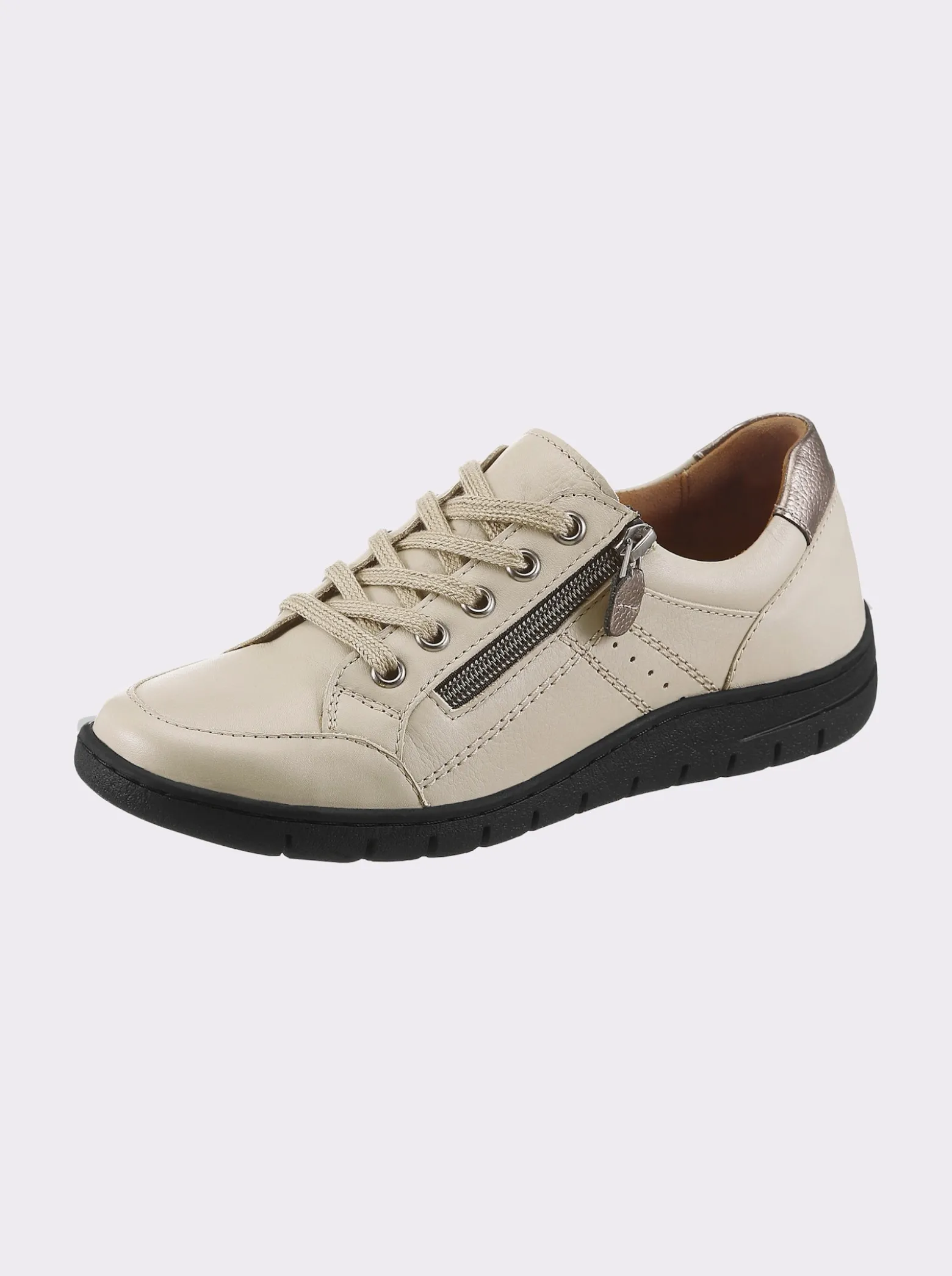 Schnürschuh mit Wechselfußbett, Leder