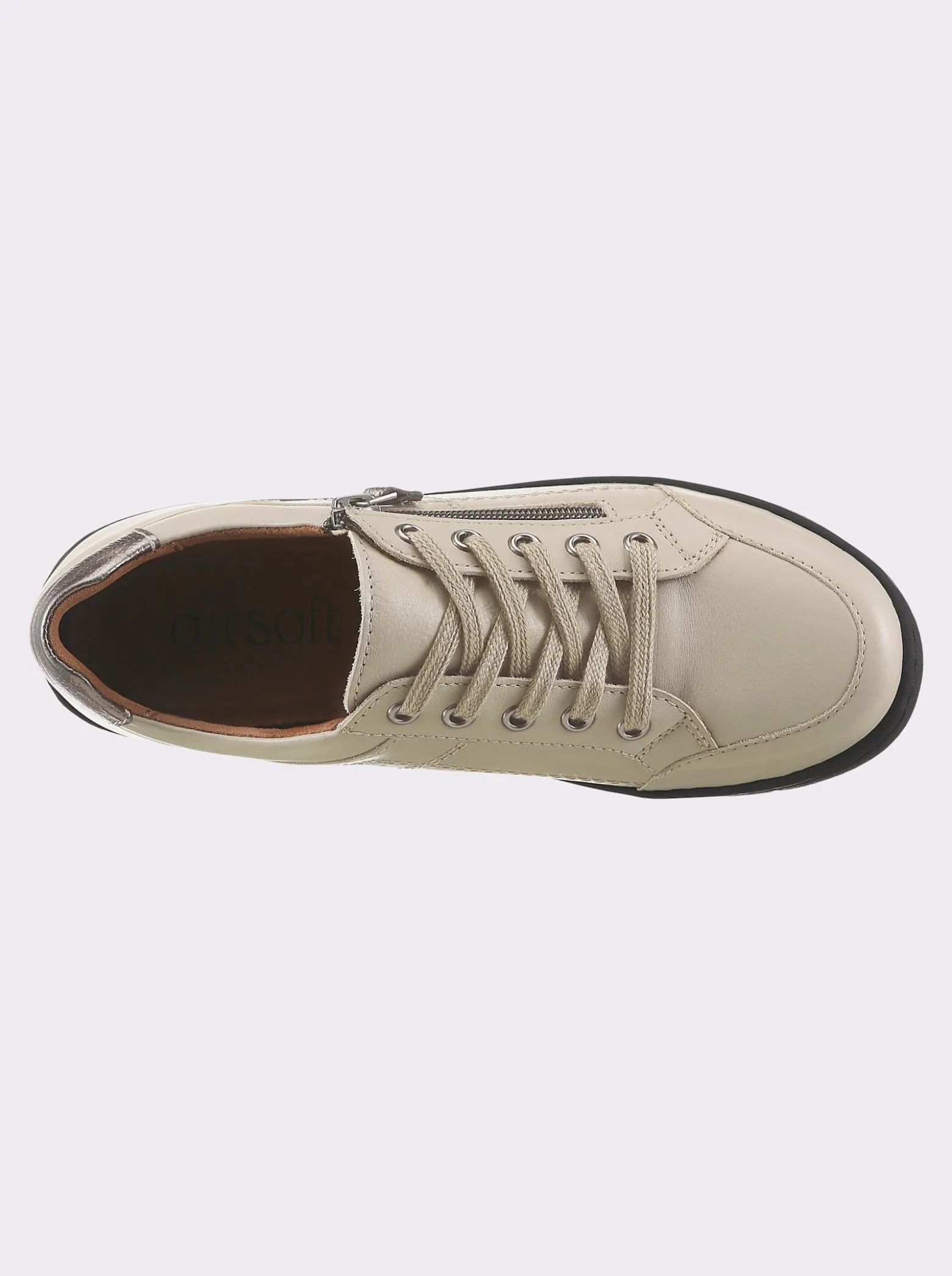 Schnürschuh mit Wechselfußbett, Leder