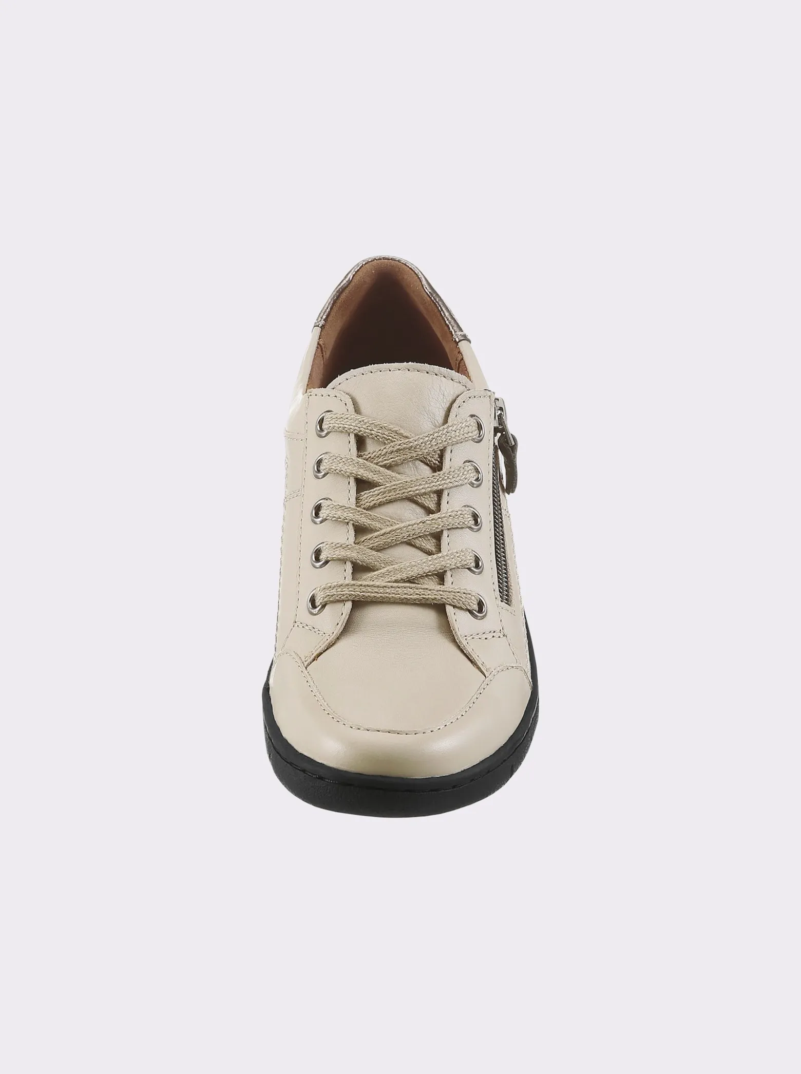Schnürschuh mit Wechselfußbett, Leder