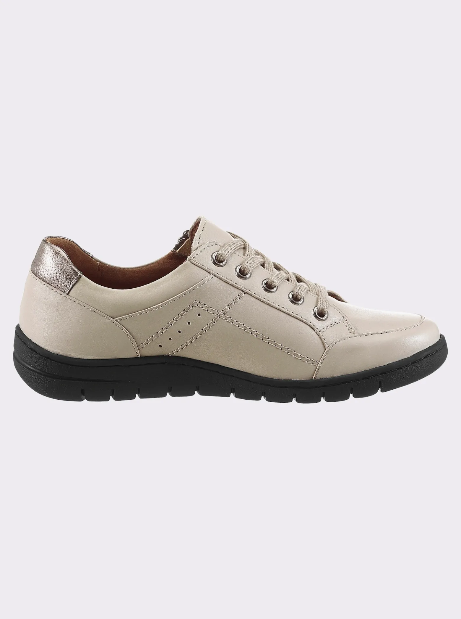 Schnürschuh mit Wechselfußbett, Leder