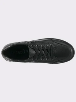 Schnürschuh mit Wechselfußbett, Leder