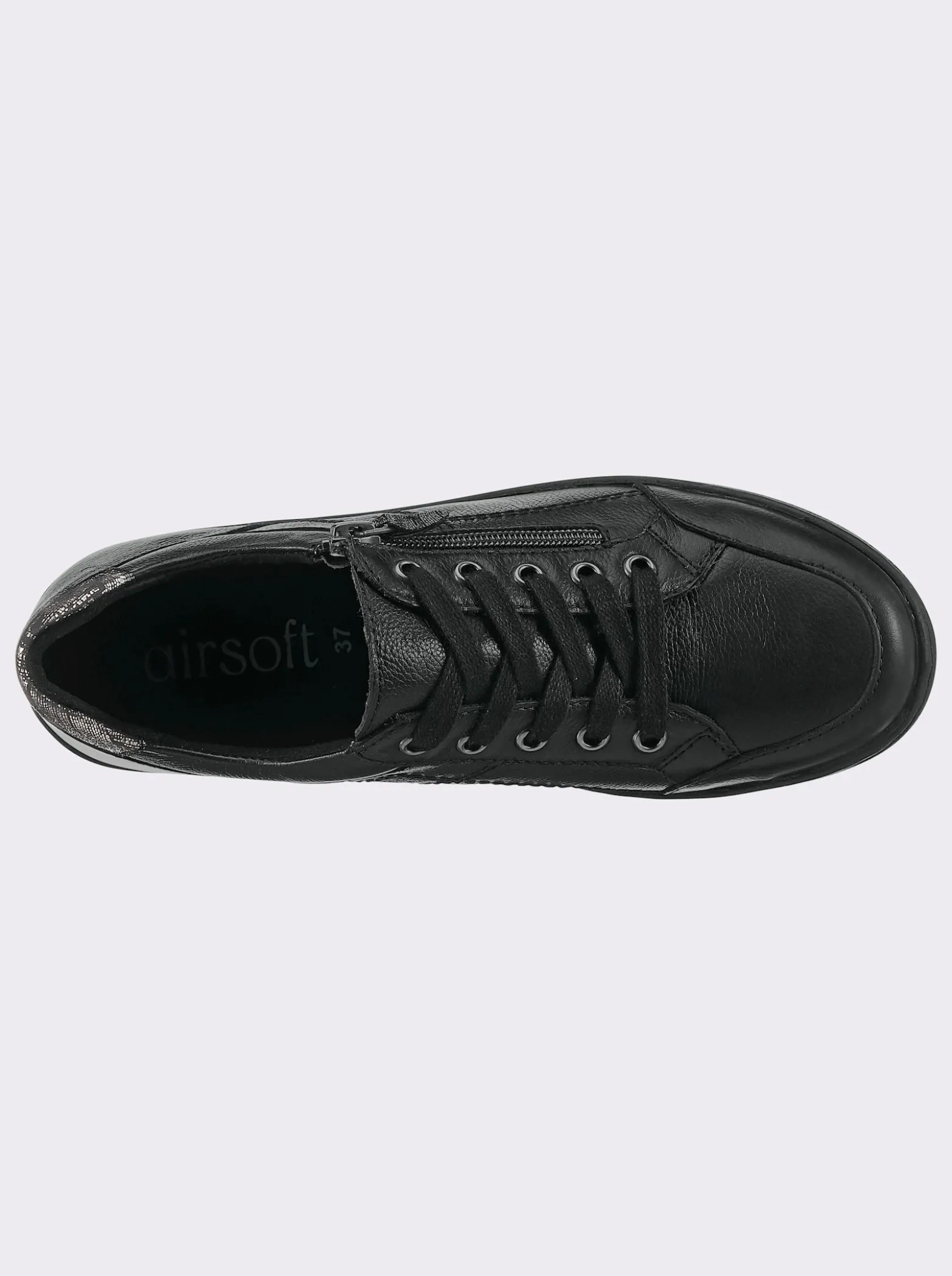 Schnürschuh mit Wechselfußbett, Leder