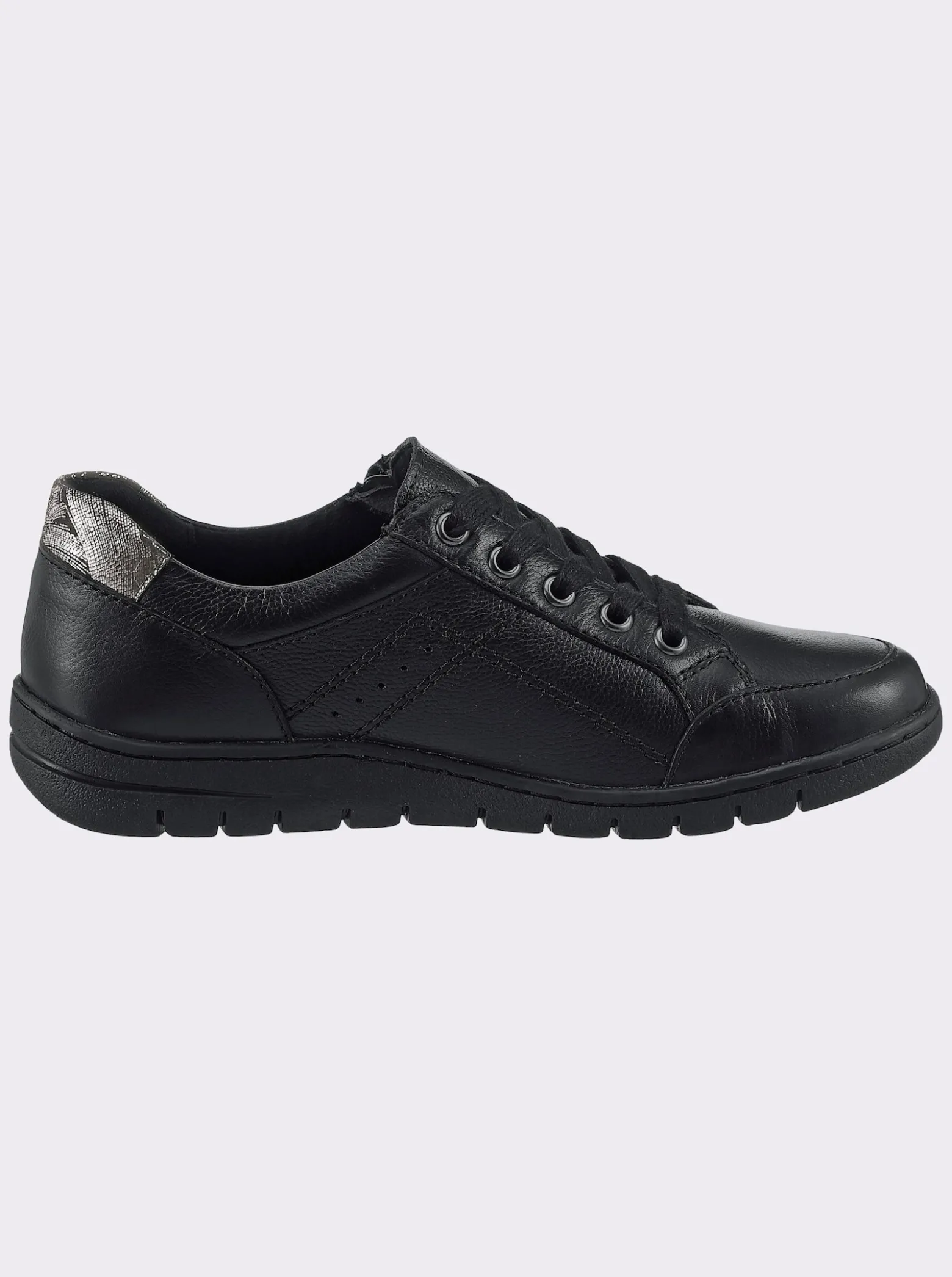 Schnürschuh mit Wechselfußbett, Leder